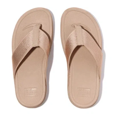 Fitflop Surfa Sequin Toe-post Sandals In Multi