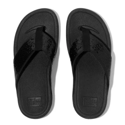 Fitflop Surfa Sequin Toe-post Sandals In Multi