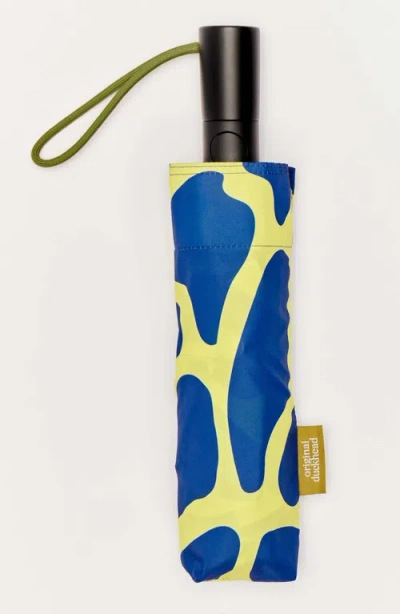 Original Duckhead Compact Umbrella With Automatic Open-close Function In Blue