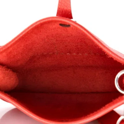 Pre-owned Hermes  Hermes Evelyne Bag Gen Iii Clemence Tpm In Red