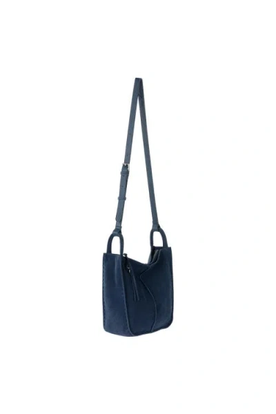 The Sak Los Feliz Leather Medium Crossbody Bag In Blue