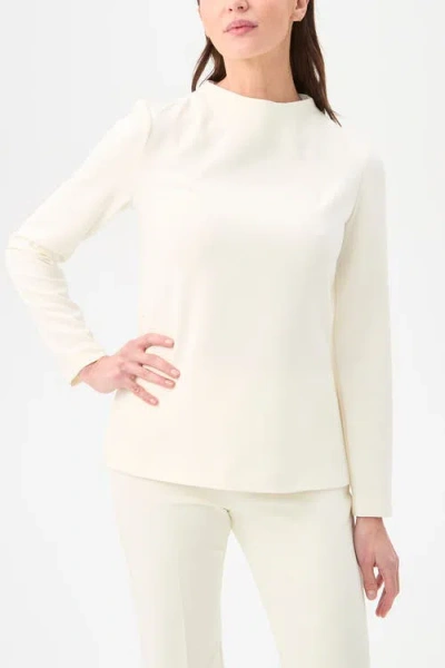 Trina Turk Baz High Neck Suiting Top In White