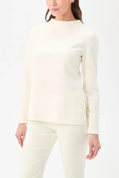 Trina Turk Baz High Neck Suiting Top In White