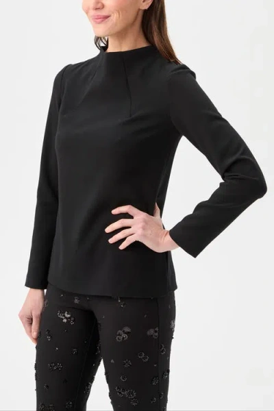 Trina Turk Baz High Neck Suiting Top In Black