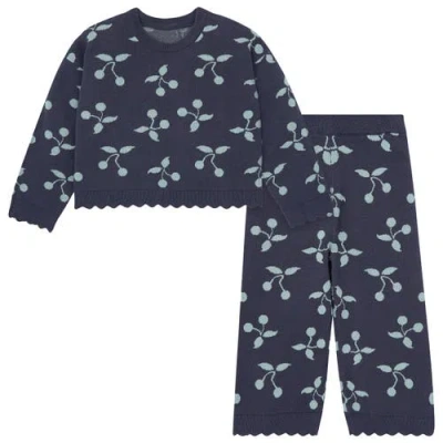 Modern Moments™ By Gerber Jacquard Sweater Knit Top And Pant Set In Blue