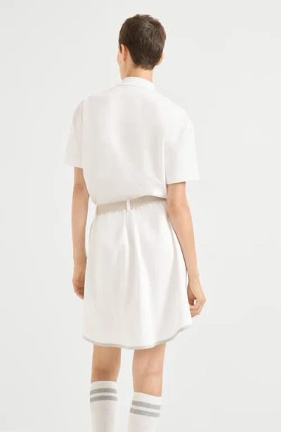 Brunello Cucinelli Couture Interlock Mini Dress In White