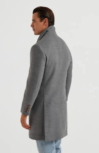 Brunello Cucinelli Handcrafted Coat In Gray