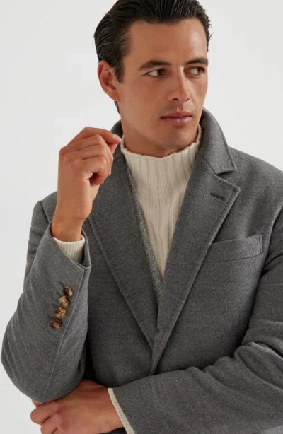 Brunello Cucinelli Handcrafted Coat In Gray