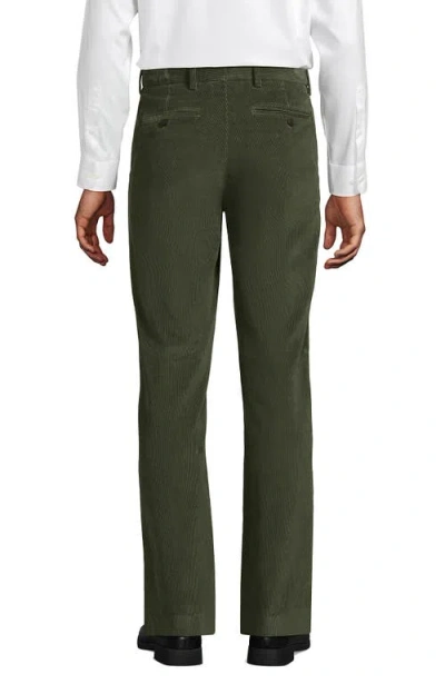 Lands' End Comfort Waist Stretch Fine Wale Corduroy Dress Pants In Green