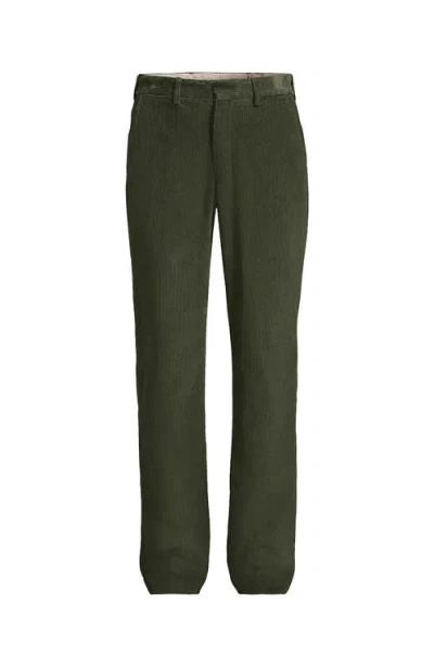Lands' End Comfort Waist Stretch Fine Wale Corduroy Dress Pants In Green