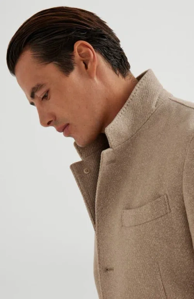 Brunello Cucinelli Stand-up Collar Pocket Blazer In Neutral