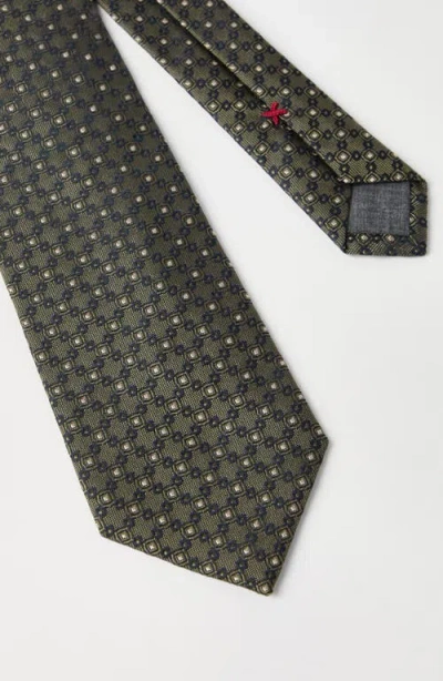 Brunello Cucinelli Necktie With Jacquard Pattern In Green