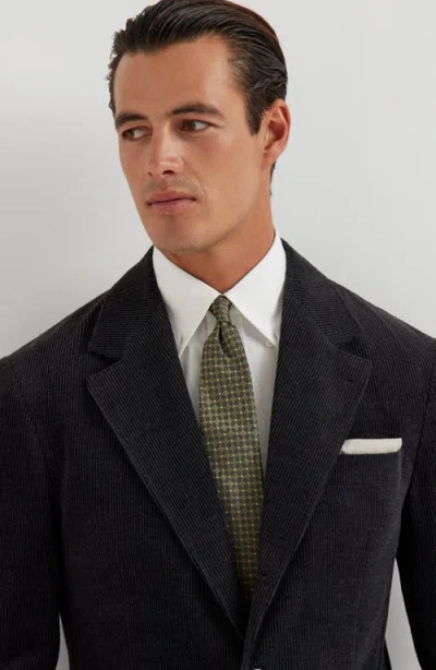 Brunello Cucinelli Necktie With Jacquard Pattern In Green