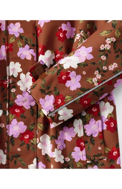 Lands' End Plus Size Squall Hooded Waterproof Print Raincoat In Multi