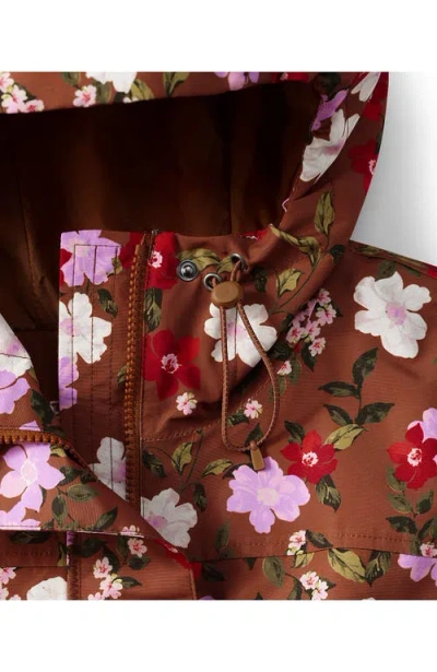 Lands' End Plus Size Squall Hooded Waterproof Print Raincoat In Multi