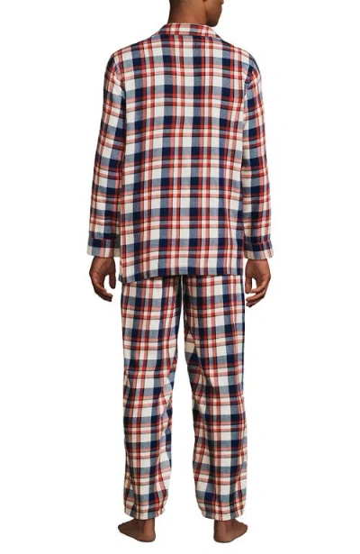 Lands' End Flannel Pajama Set In Multi