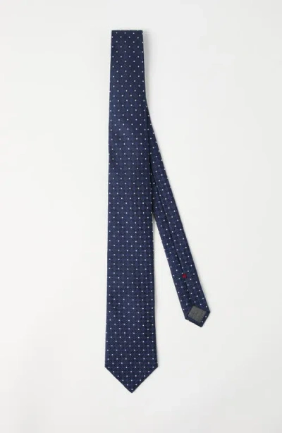 Brunello Cucinelli Necktie With Jacquard Pattern In Blue
