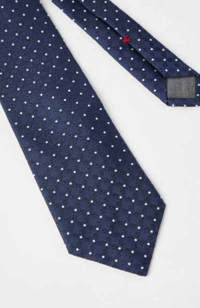 Brunello Cucinelli Necktie With Jacquard Pattern In Blue