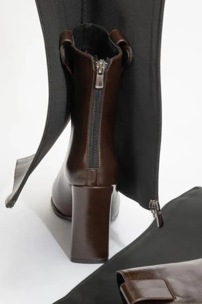 Prologue Shoes Aja Block Heel Convertible Knee High Boot In Multi