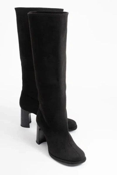 Prologue Shoes Josette Block Heel Knee High Boot In Multi
