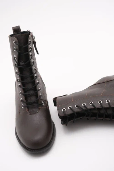 Forever & Always Shoes Tivona Leather Boot In Multi