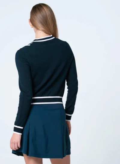 Lucky In Love Victory V-neck Sweater In Blue