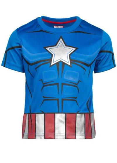 Marvel T-shirt & Mesh Shorts Set In Multi