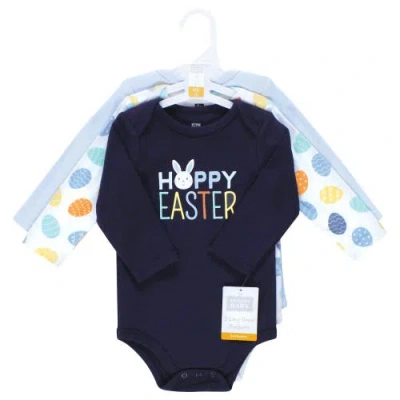 Hudson Baby Cotton Long-sleeve Bodysuit 3pk In Multi