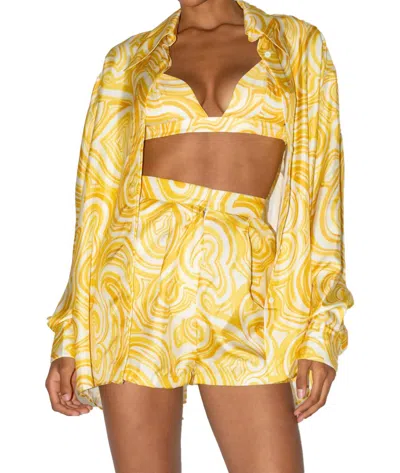Ronny Kobo Sunrise Swirl Pella Top In Yellow In Yellow