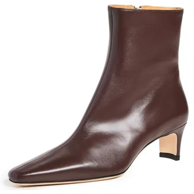 Staud Wally Ankle Boots Espresso In Multi