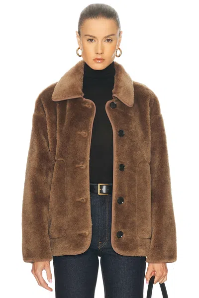 Citizen Of Humanity Astrid Sherpa Jacket In Brown