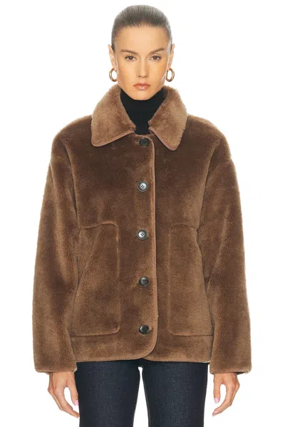 Citizen Of Humanity Astrid Sherpa Jacket In Brown