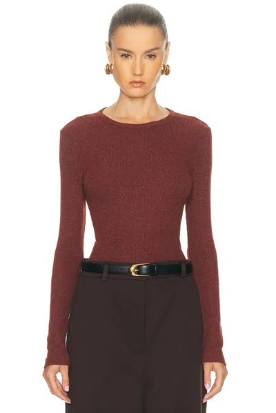 Agolde Delphi Slim Tee In Brown