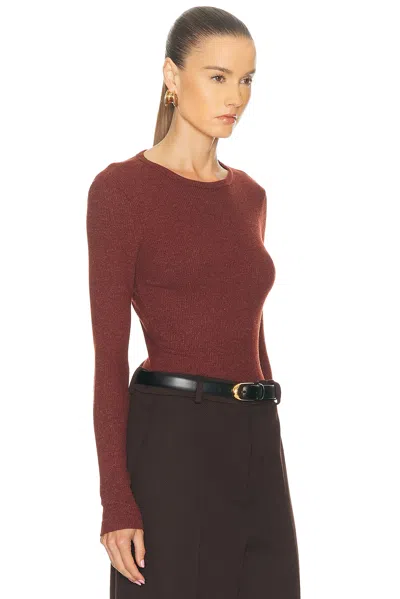 Agolde Delphi Slim Tee In Brown