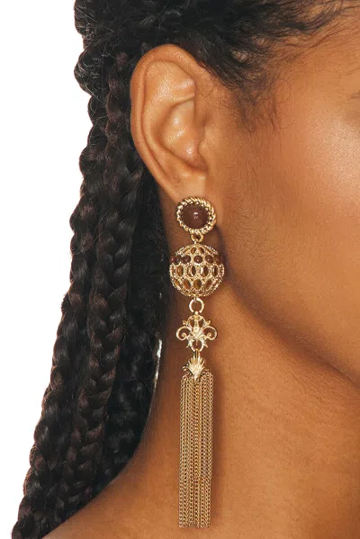 Chloé Tassle-detail Earrings In Gold