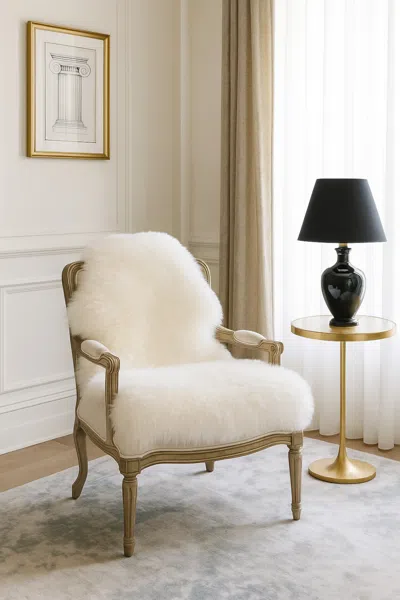 Infinity Leather Genuine Ivory Sheepskin Silky Natural Soft Fluffy Real Wool Rug In White