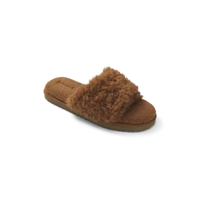 Bombas Sunday Plush Slide In Brown