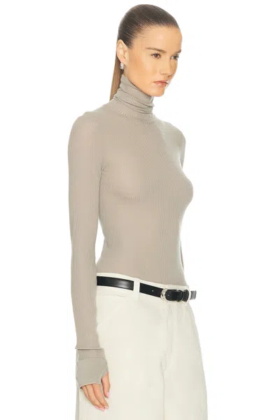 Lemaire Seamless High Neck Top In Gray