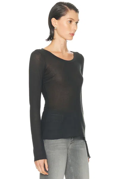 Skims Sheer Cotton Long Sleeve Top In Animal Print