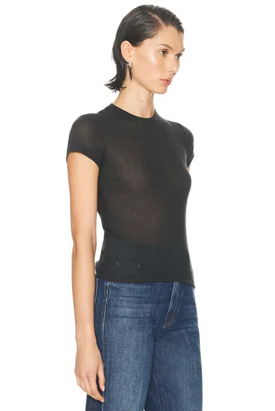 Skims Sheer Cotton Crewneck Standard T-shirt In Multi