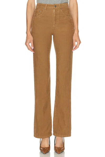 Saint Laurent Corduroy Wide Leg Pant In Multi