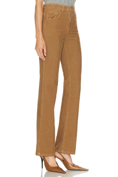Saint Laurent Corduroy Wide Leg Pant In Multi