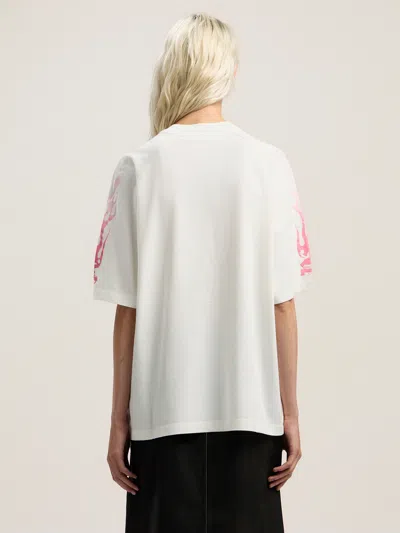 Palm Angels T-shirt With Pa Print On The Front In White