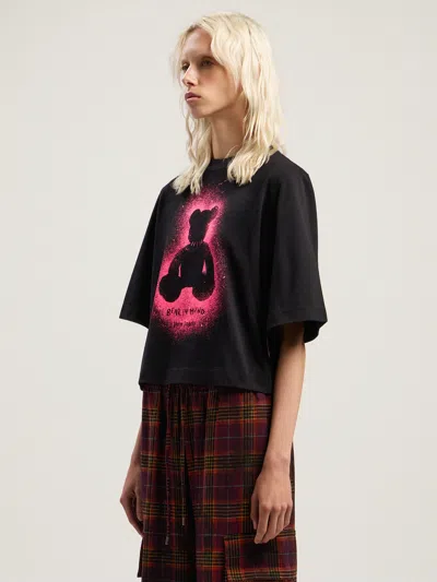 Palm Angels Crew Neck Graphic Print Relaxed Fit T-shirt In Black