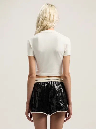 Palm Angels Flames Logo Baby Tee In Pink