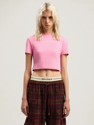 Palm Angels Classic Logo Baby Tee In Pink