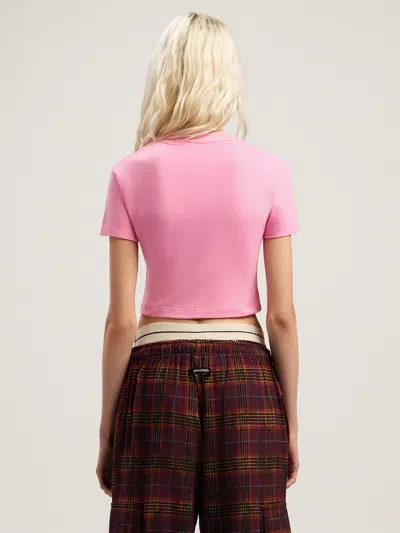 Palm Angels Classic Logo Baby Tee In Pink