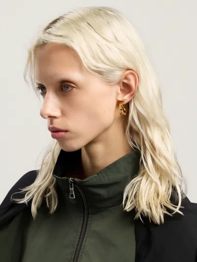 Palm Angels Classic Logo Earrings In Gold