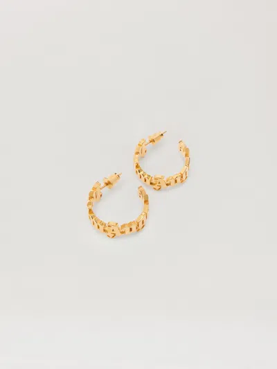Palm Angels Classic Logo Earrings In Gold
