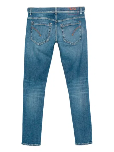 Dondup Slim-fit Blue Jeans With Classic Five-pocket Design In Blue